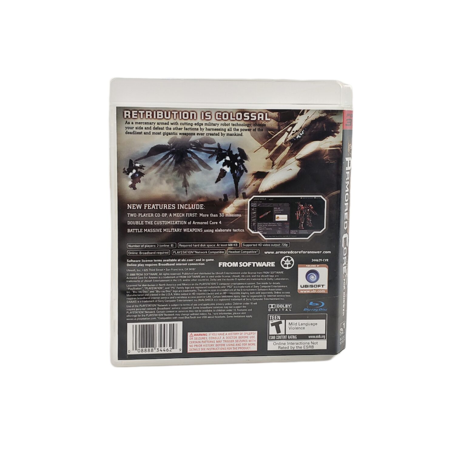 Armored Core: For Answer - Sony PlayStation 3 PS3 (CIB) - #4426