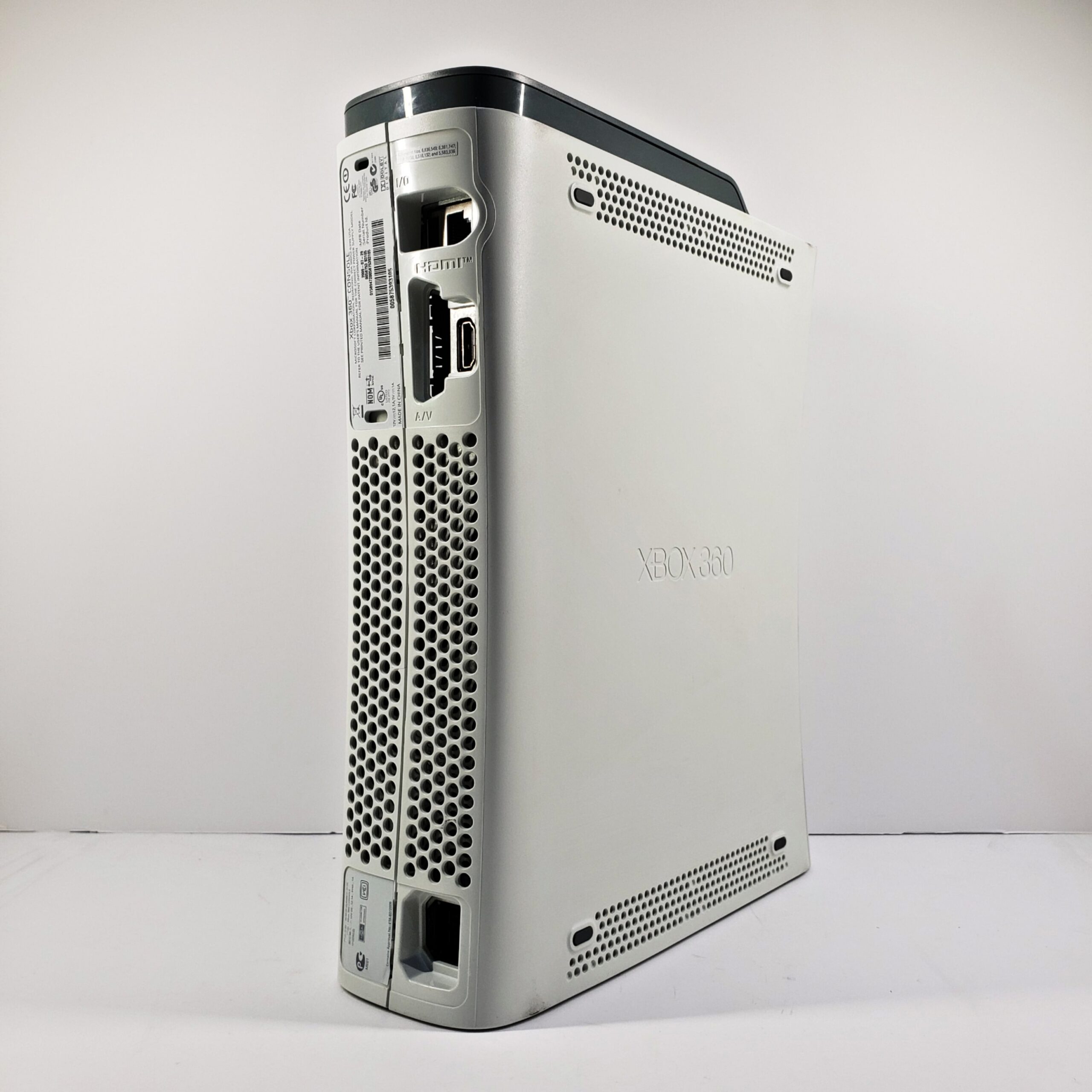 Custom White Xbox 360 Fat (Jasper) RGH 3 + LEDs, #4791 | The Retro Hero