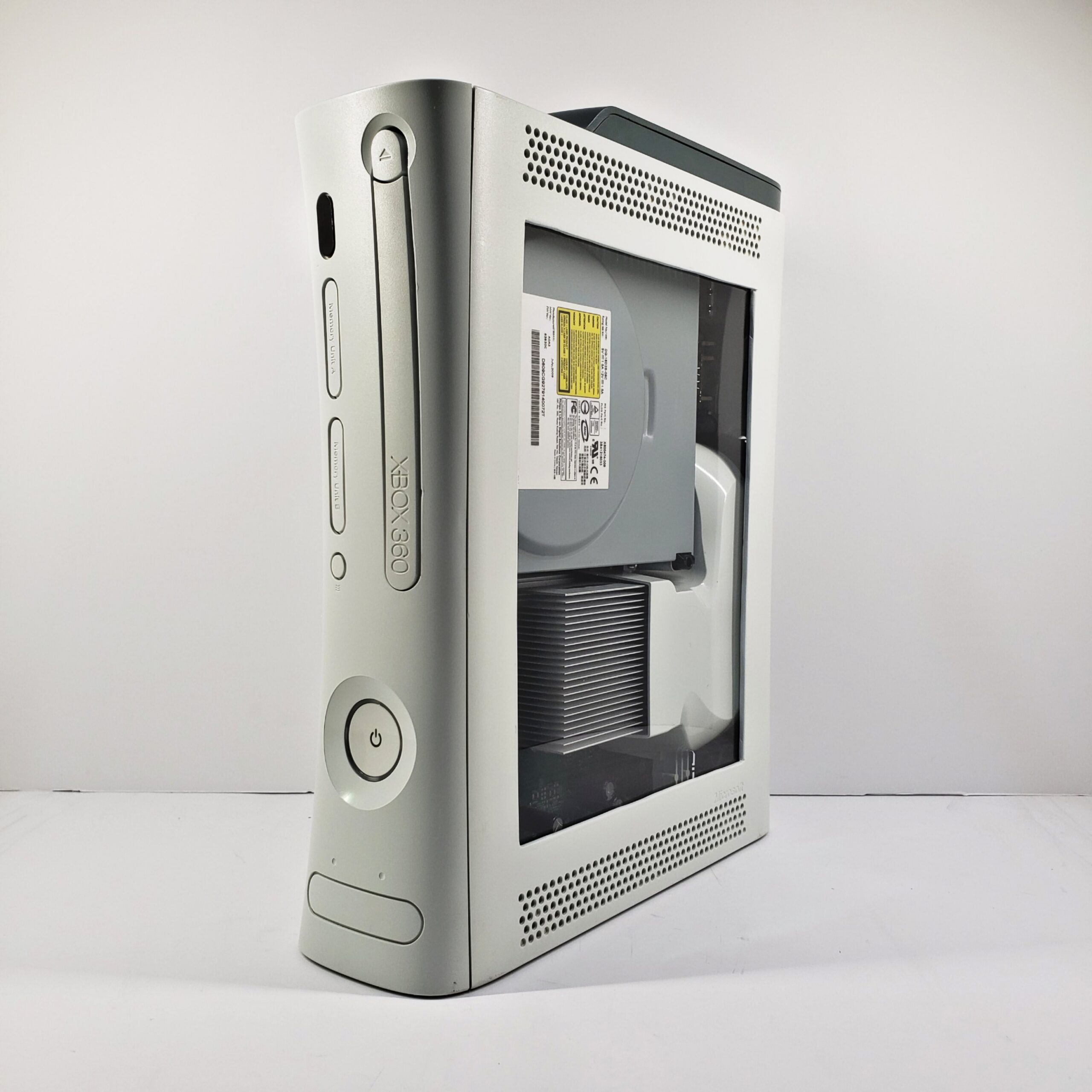 Custom White Xbox 360 Fat (Jasper) RGH 3 + LEDs, #4791 | The Retro Hero