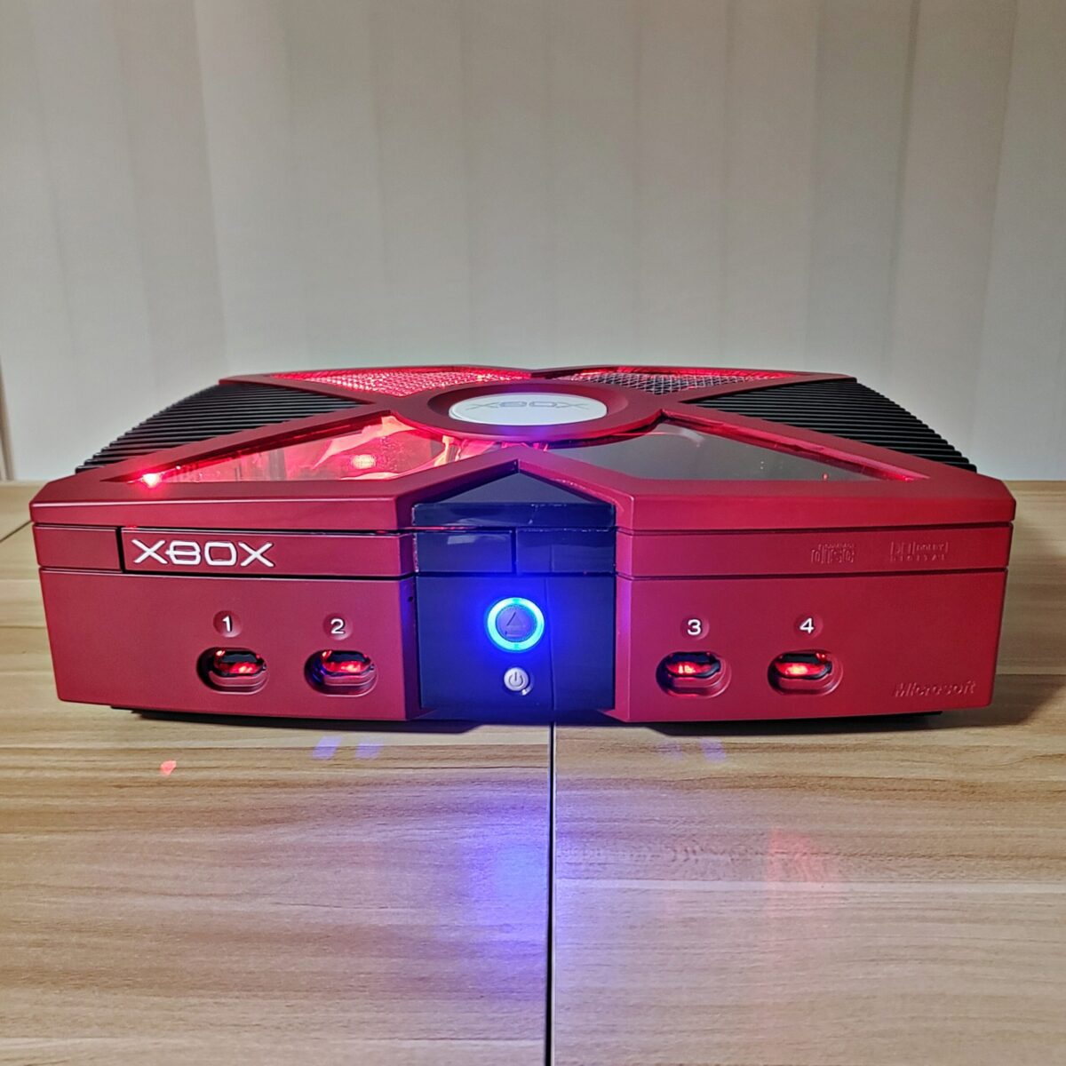 Custom Modded Crimson Red Original Xbox with HDMI and 2TB SSD, #6051