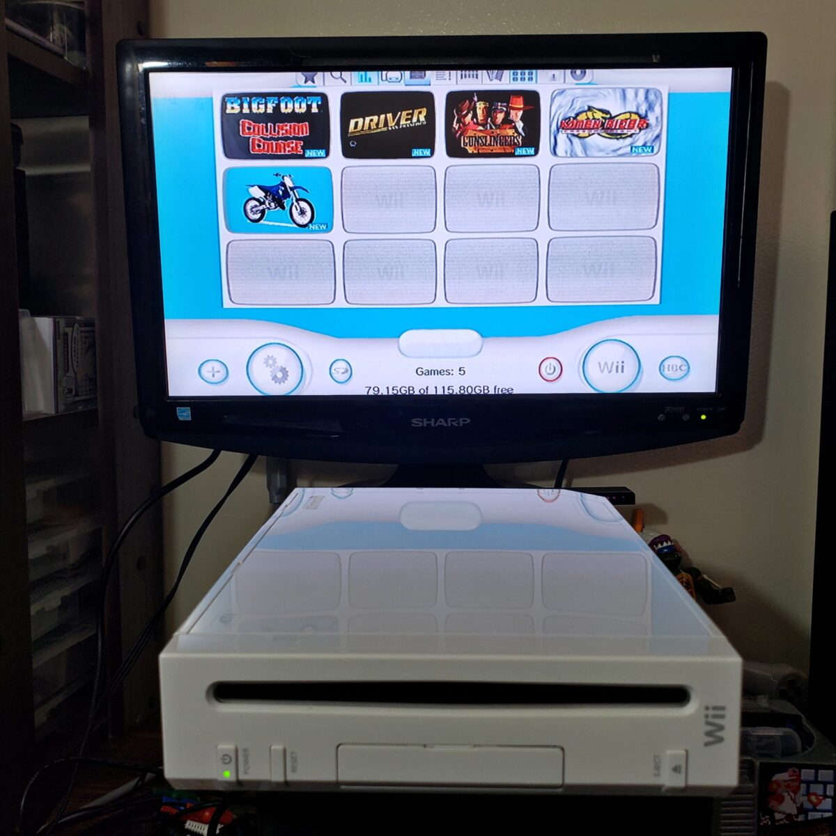 Modded White Nintendo Wii RVL-001 Bundle - #7423