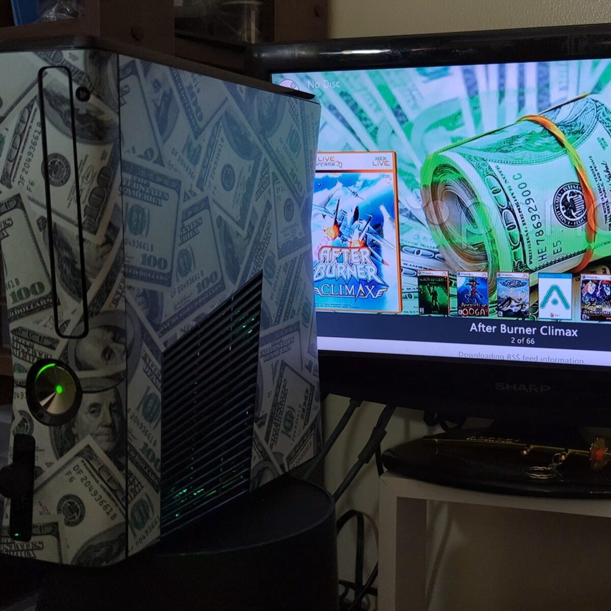 Refurbished RGH 3 Modded "C-Note" Xbox 360 Slim - #12954