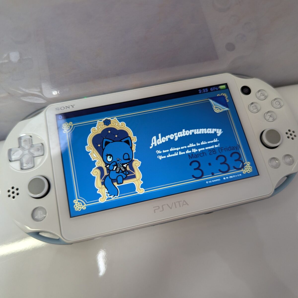 Restored & Modded White/Light Blue PS Vita (PCH-2000)