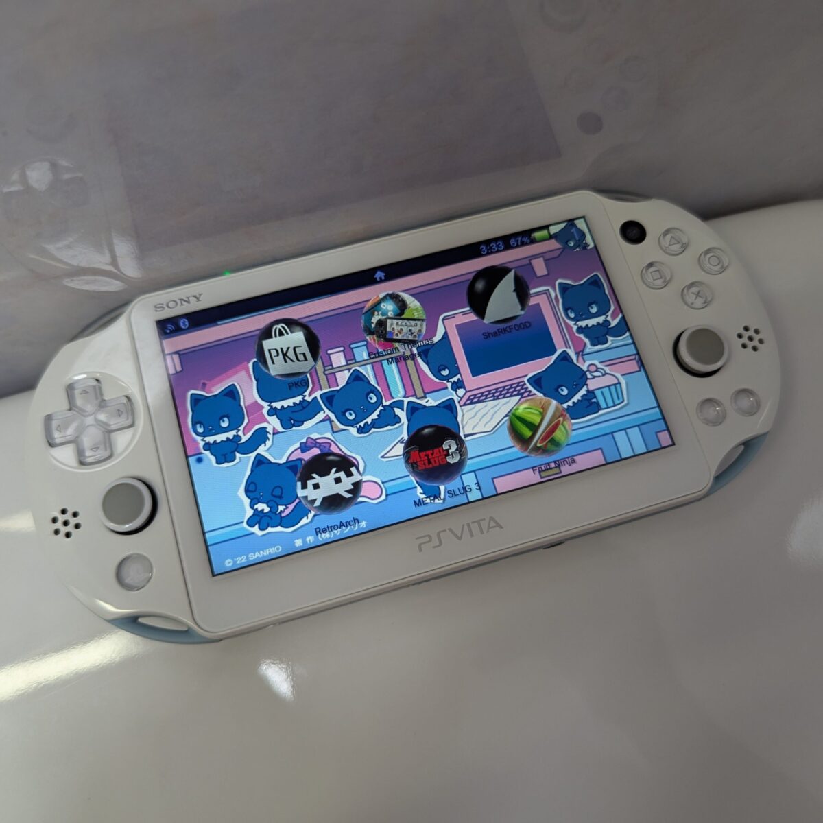 Restored & Modded White/Light Blue PS Vita (PCH-2000)