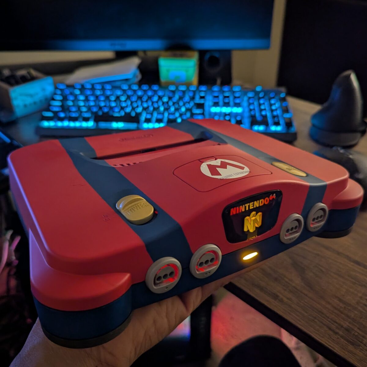 Refurbished Custom Mario-Themed Nintendo 64 (N64), USB-C Powered