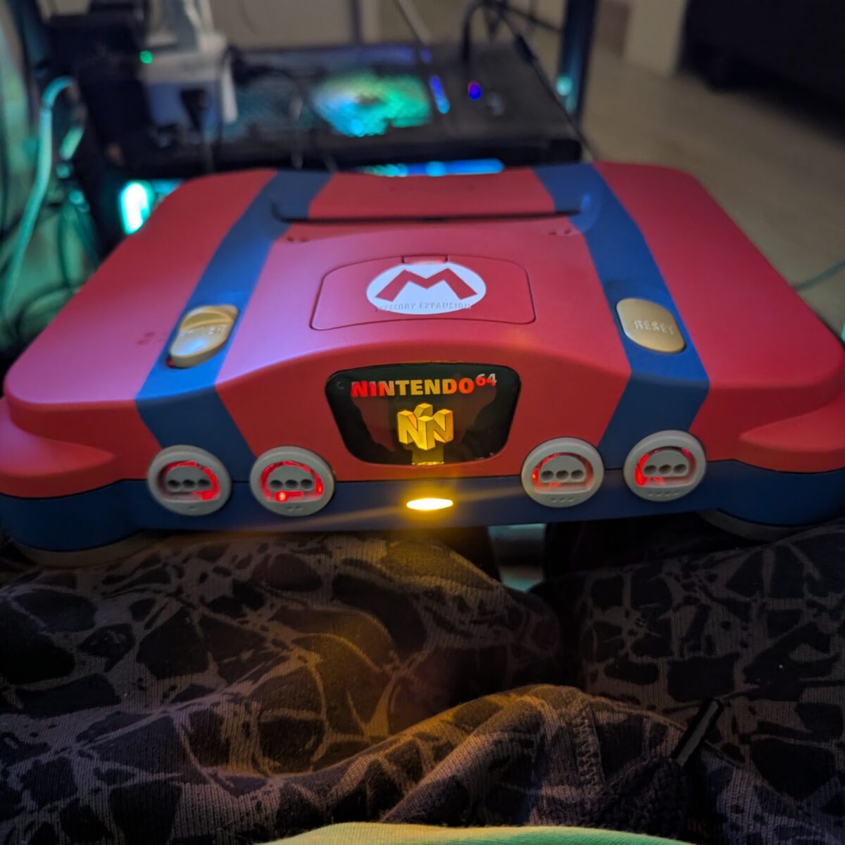 Refurbished Custom Mario-Themed Nintendo 64 (N64), USB-C Powered