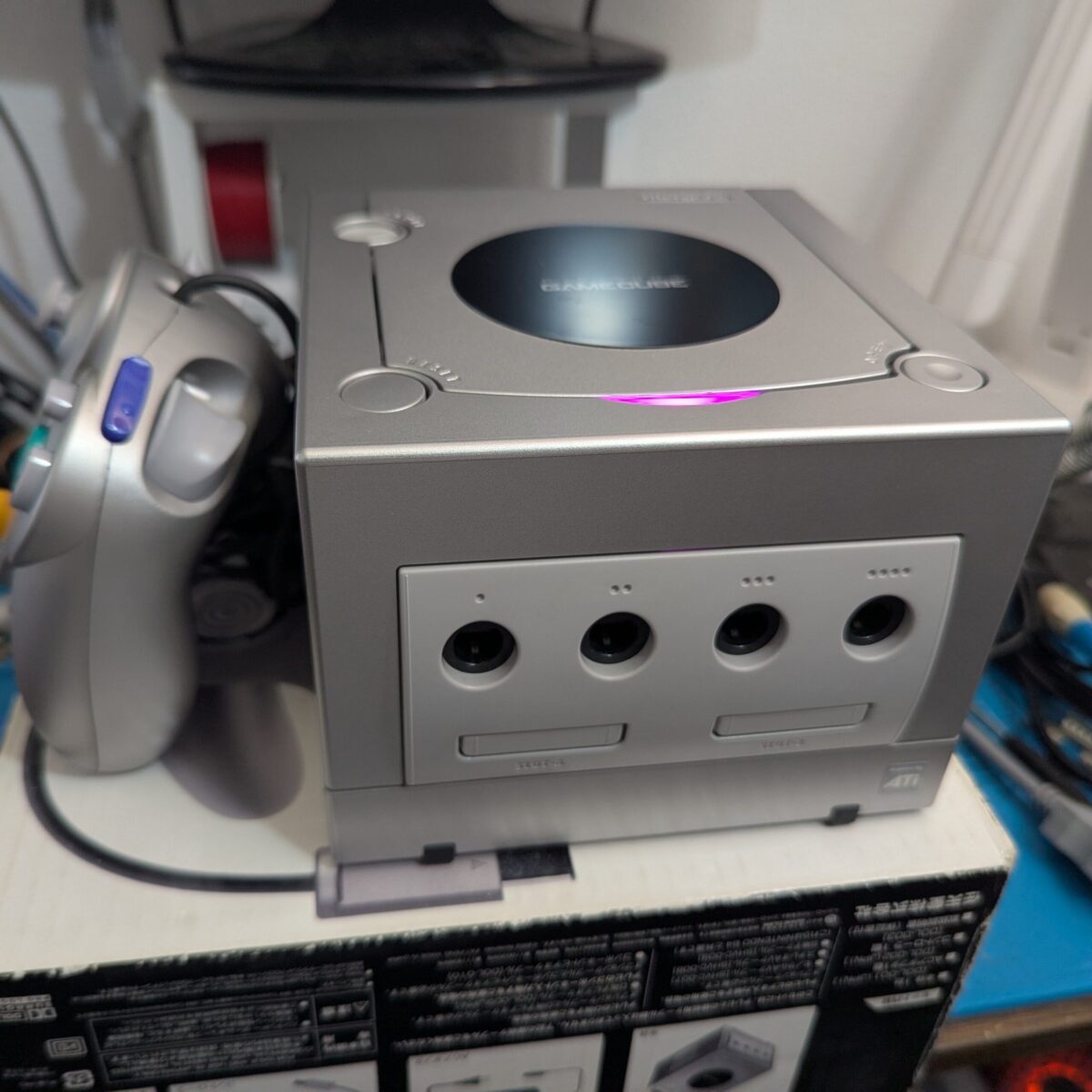Boxed Silver Nintendo GameCube - PicoBoot Modded (Region Switchable)