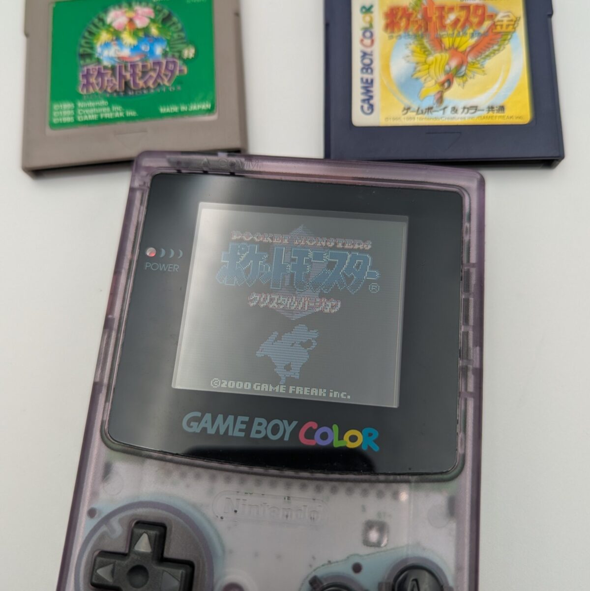 Pokémon Gold, Crystal, and Green - Japanese Loose Cartridges