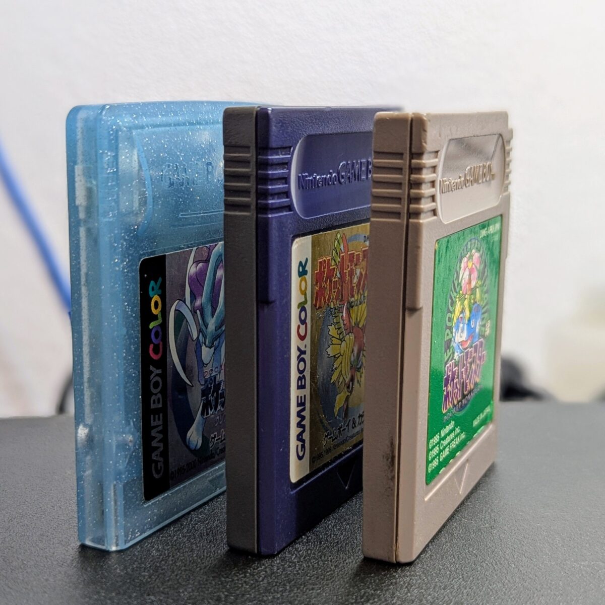 Pokémon Gold, Crystal, and Green - Japanese Loose Cartridges