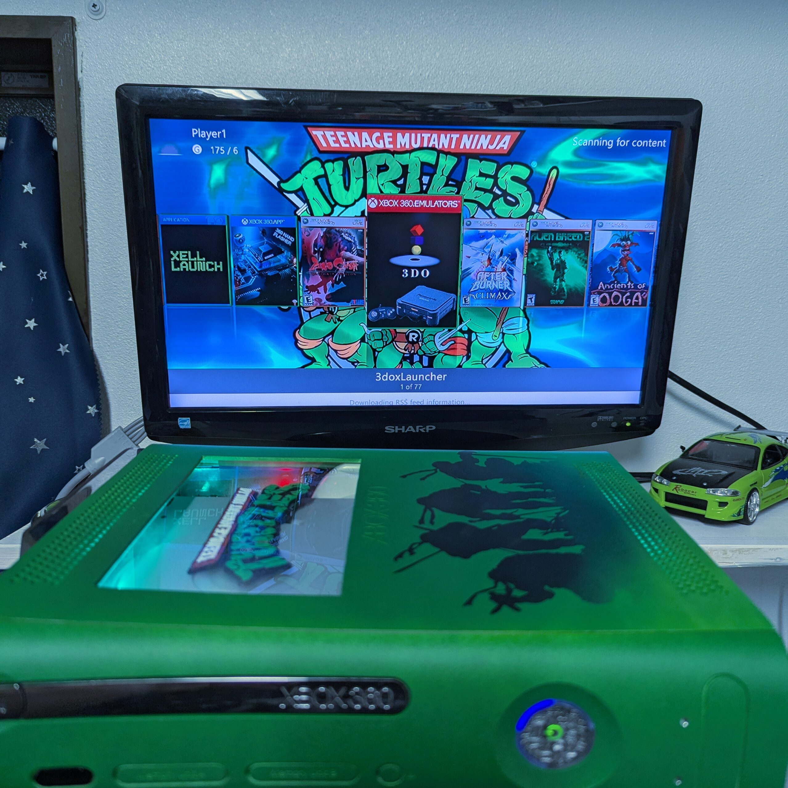 tmnt-custom-rgh-12-xbox-360-phat-jasper-motherboard-themed-sounds-custom-leds-120gb-hdd