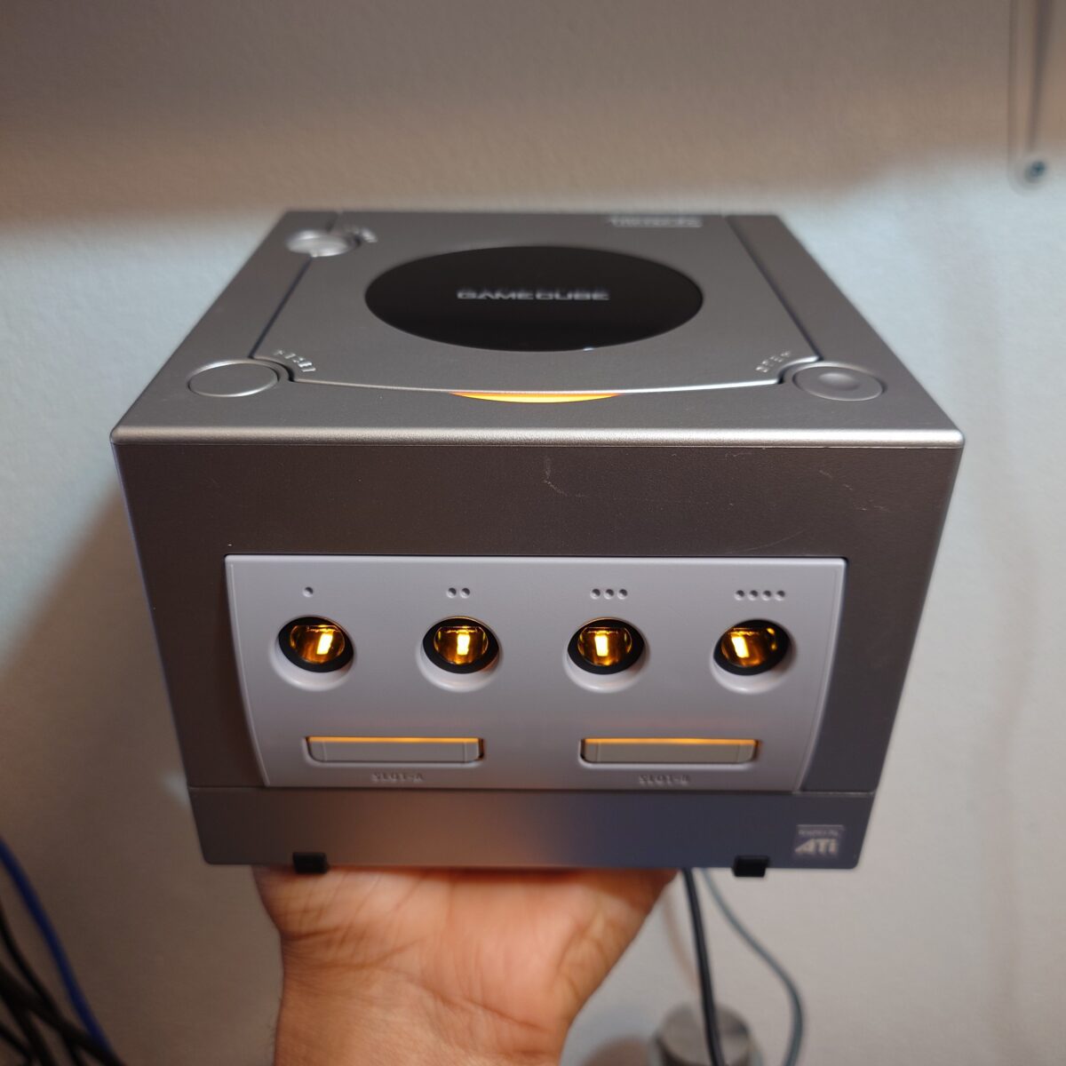 Refurbished PicoBoot Modded Platinum Nintendo GameCube (DOL-001) with Game Boy Player