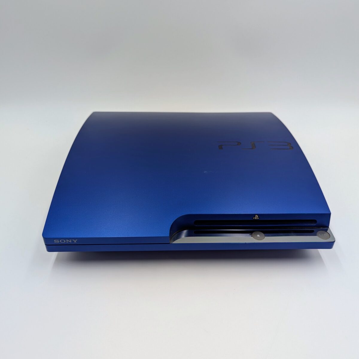 Refurbished Jailbroken PlayStation 3 Slim Titanium Blue Racing Pack. CECH-2500A GT