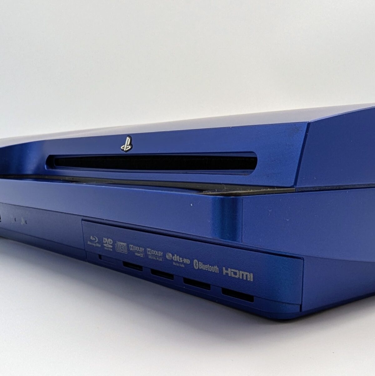 Refurbished Jailbroken PlayStation 3 Slim Titanium Blue Racing Pack. CECH-2500A GT