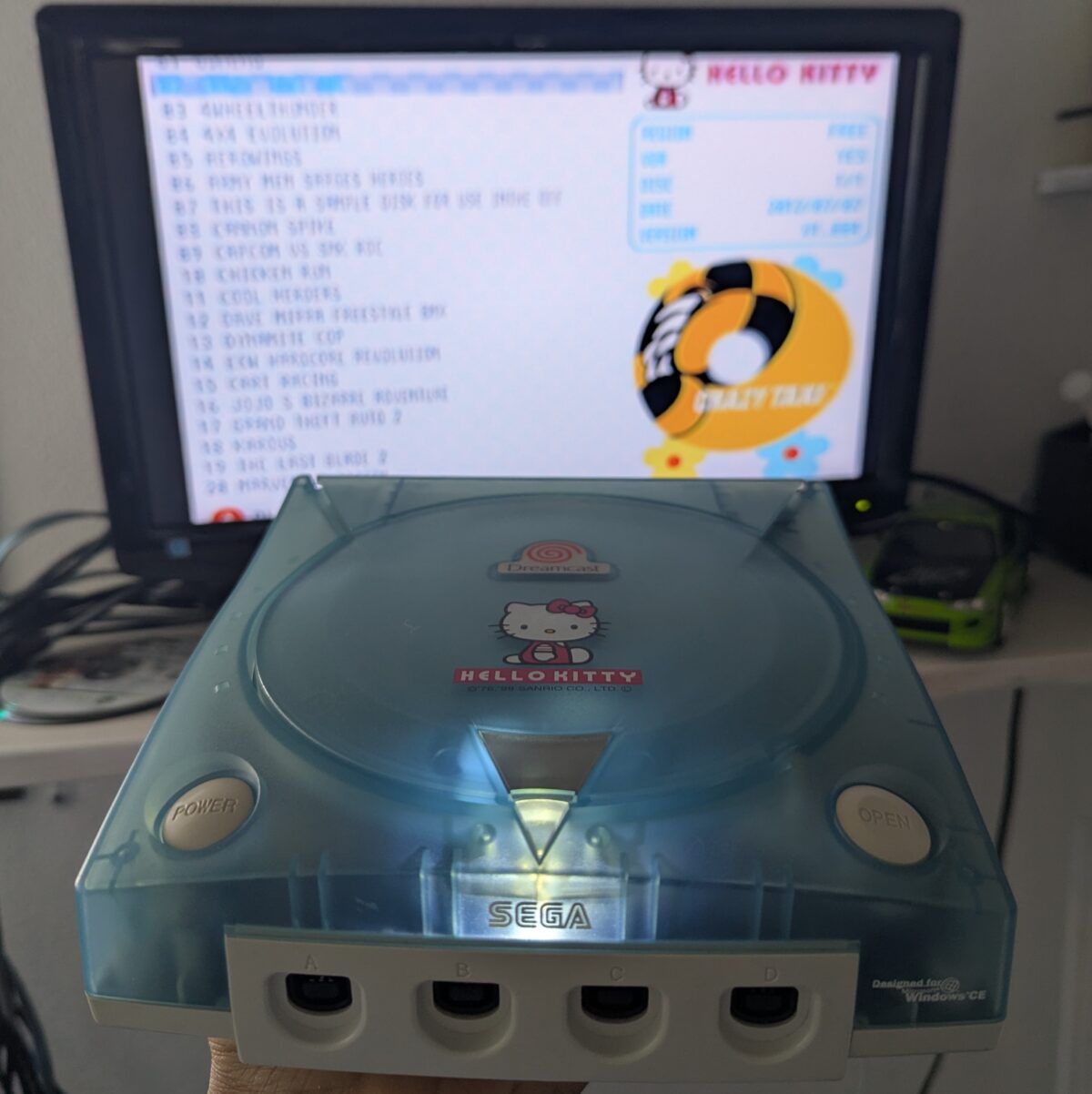 Blue Hello Kitty Limited Edition Dreamcast - Restored, GDEMU Modded, 32GB