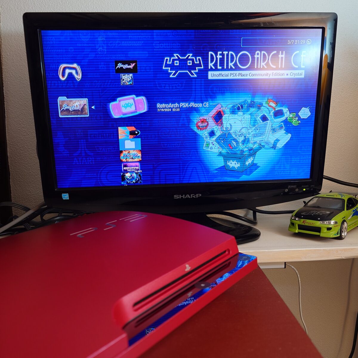 Sony PlayStation 3 Slim Scarlet Red 320GB, CECH-3000B SR, Refurbished & HEN Modded