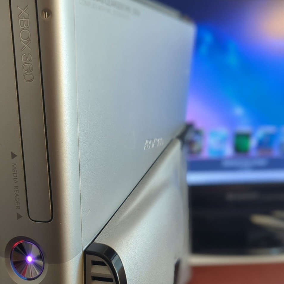 Refurbished RGH Xbox 360 Slim - Halo Reach Edition, Tri-Color Ring Lights + Silver Nyko Cooling Upgrade