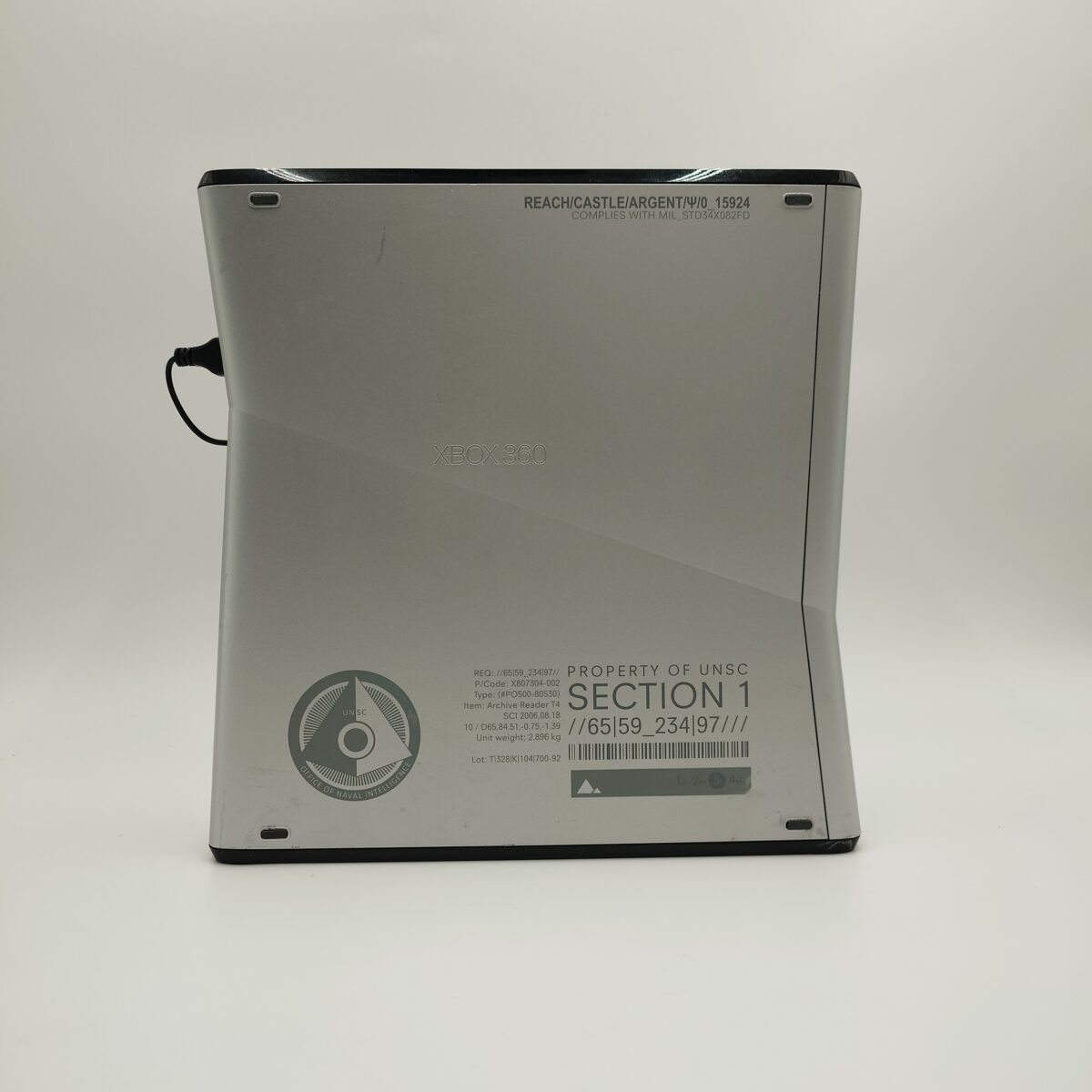 Refurbished RGH Xbox 360 Slim - Halo Reach Edition, Tri-Color Ring Lights + Silver Nyko Cooling Upgrade