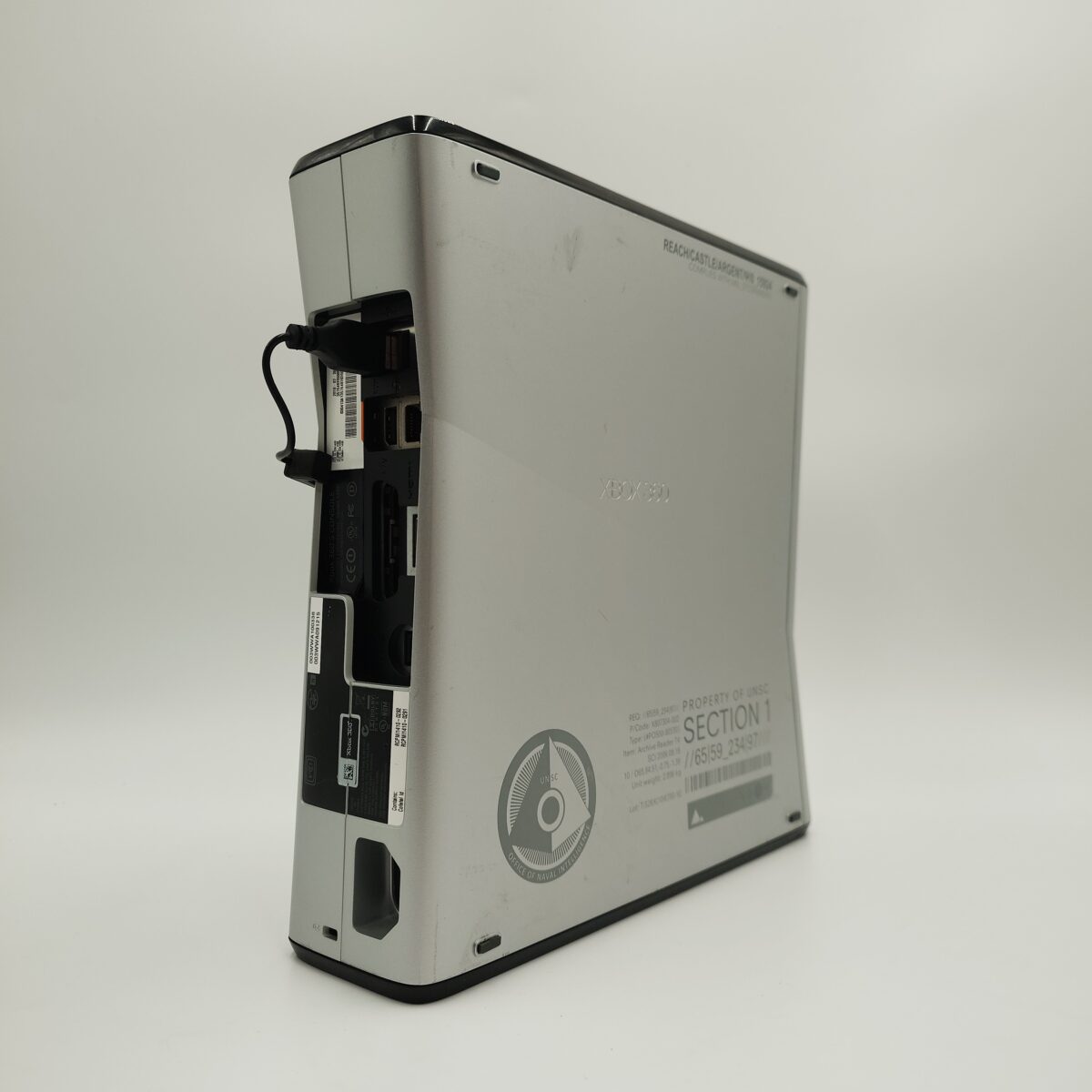 Refurbished RGH Xbox 360 Slim - Halo Reach Edition, Tri-Color Ring Lights + Silver Nyko Cooling Upgrade