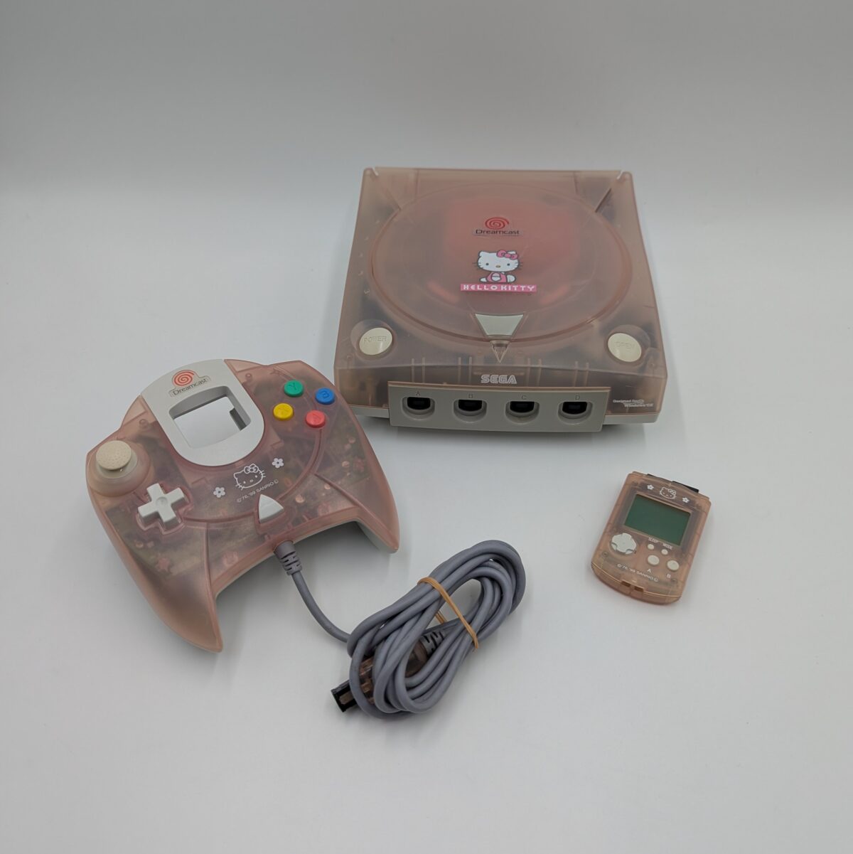 Refurbished Hello Kitty Clear Pink Dreamcast (VA1) Bundle - GDEMU 5.20v, 128GB