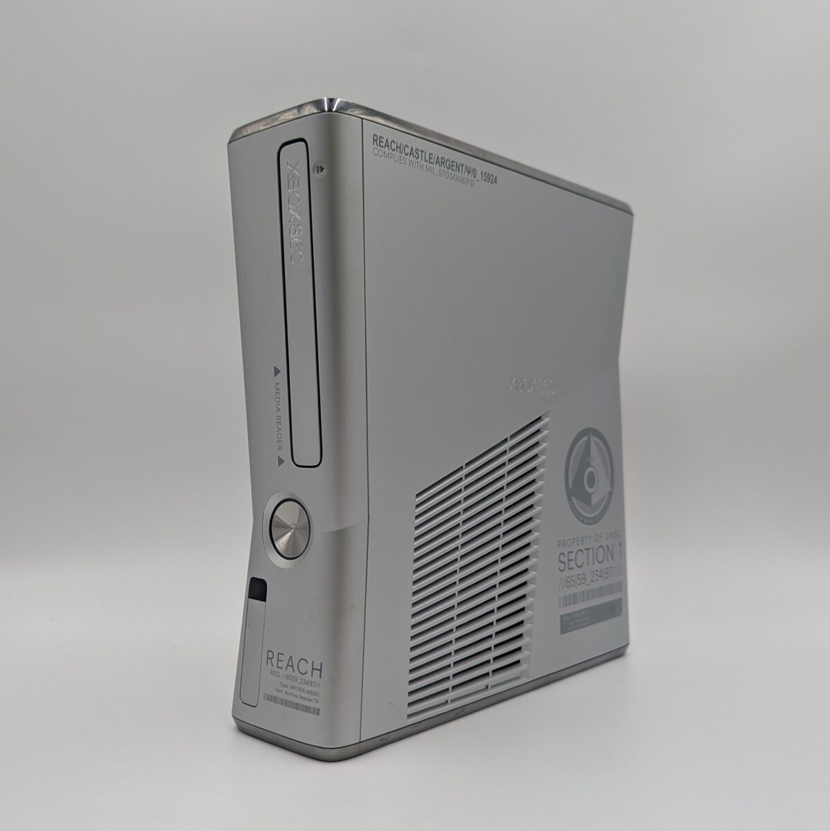 Refurbished Xbox 360 Slim Halo Reach Edition (RGH Modded, Trinity, 250GB HDD, Purple LEDs)