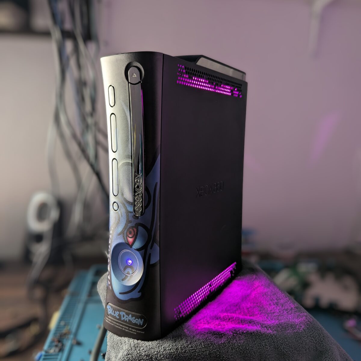 Refurbished RGH 1.2 Modded Xbox 360 Phat, Blue Dragon Edition