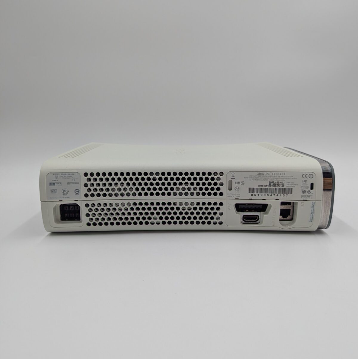 Refurbished White Xbox 360 Phat with ABadAvatar, Falcon, 120GB, Gold LEDs