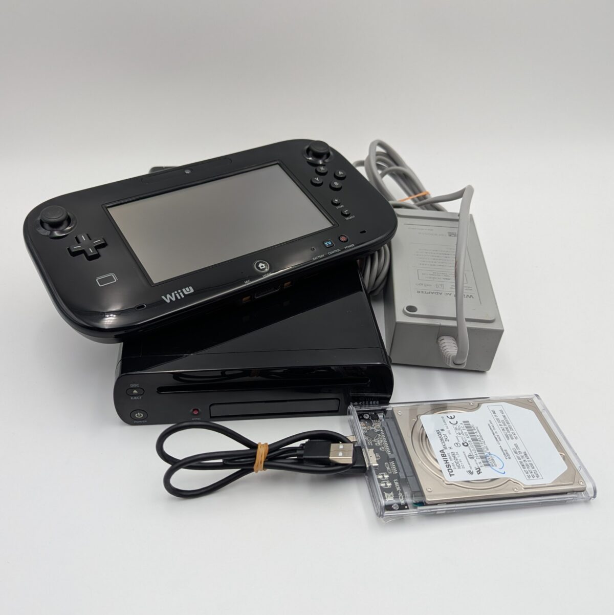 Homebrewed Japanese Wii U Black 32GB Console - Aroma, USB-C GamePad