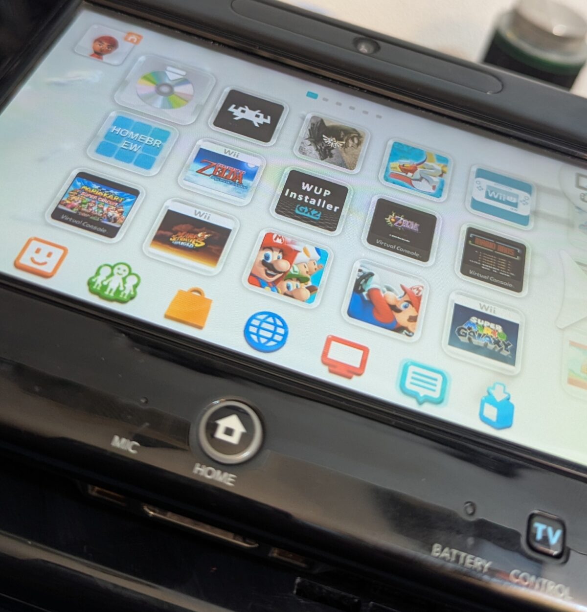 Homebrewed Japanese Wii U Black 32GB Console - Aroma, USB-C GamePad