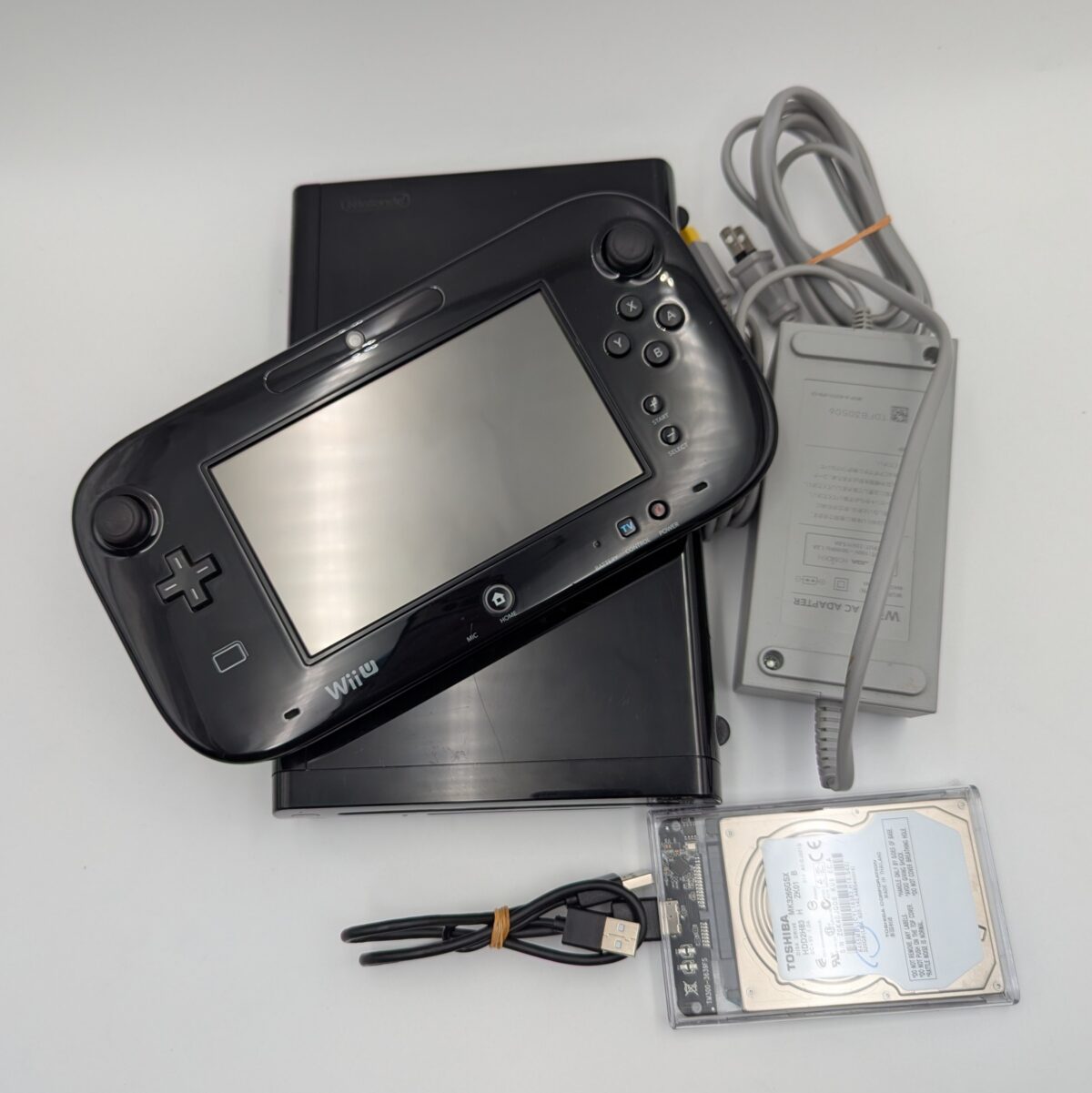 Homebrewed Japanese Wii U Black 32GB Console - Aroma, USB-C GamePad