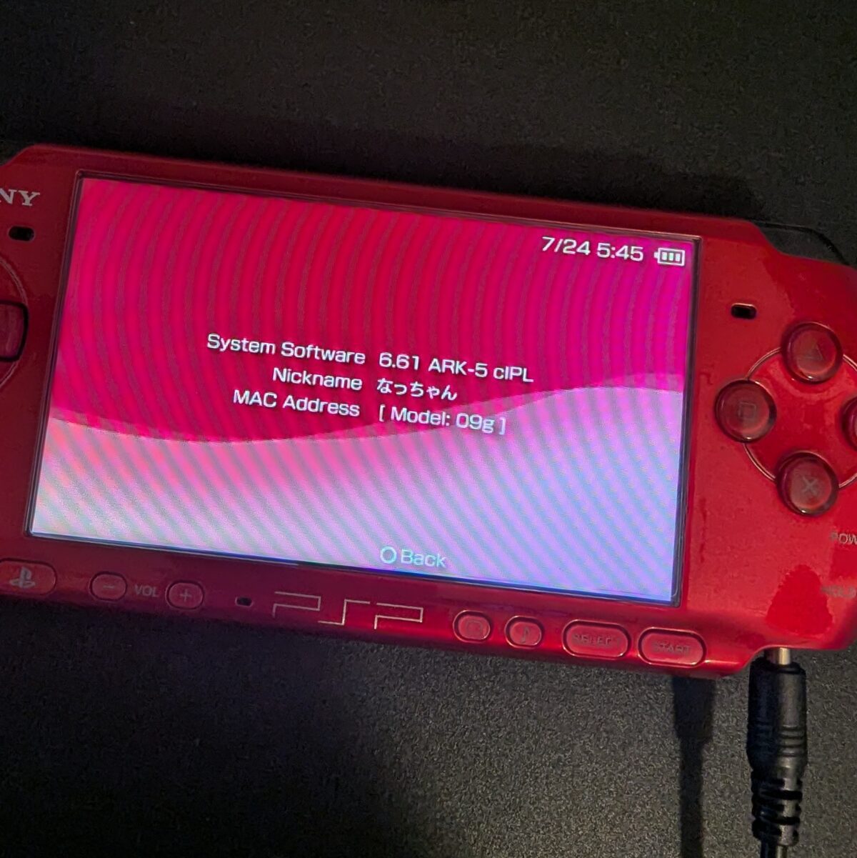 CIB Modded Sony PSP 3000 Radiant Red, 32GB, 6.61 ARK-5 CFW, Plug and Play