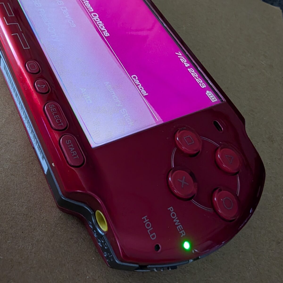 CIB Modded Sony PSP 3000 Radiant Red, 32GB, 6.61 ARK-5 CFW, Plug and Play