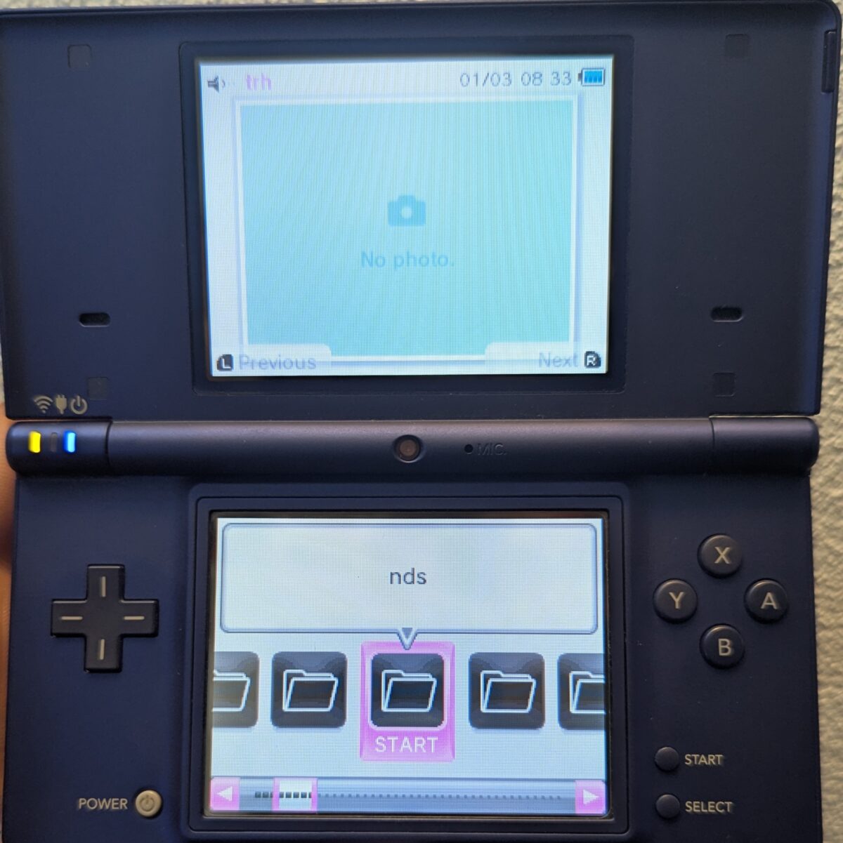 Modded Metallic Blue Nintendo DSi, Twilight Menu++, 32GB, Region Free