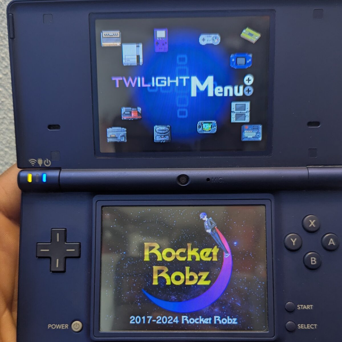 Modded Metallic Blue Nintendo DSi, Twilight Menu++, 32GB, Region Free