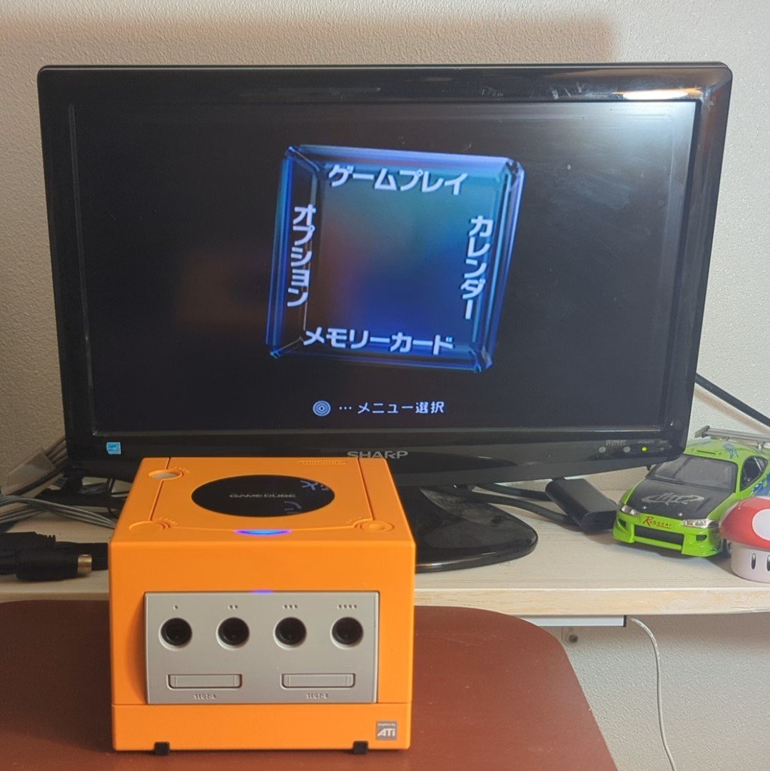 Refurbished Picoboot Modded Orange Spice GameCube, DOL-001, 64GB