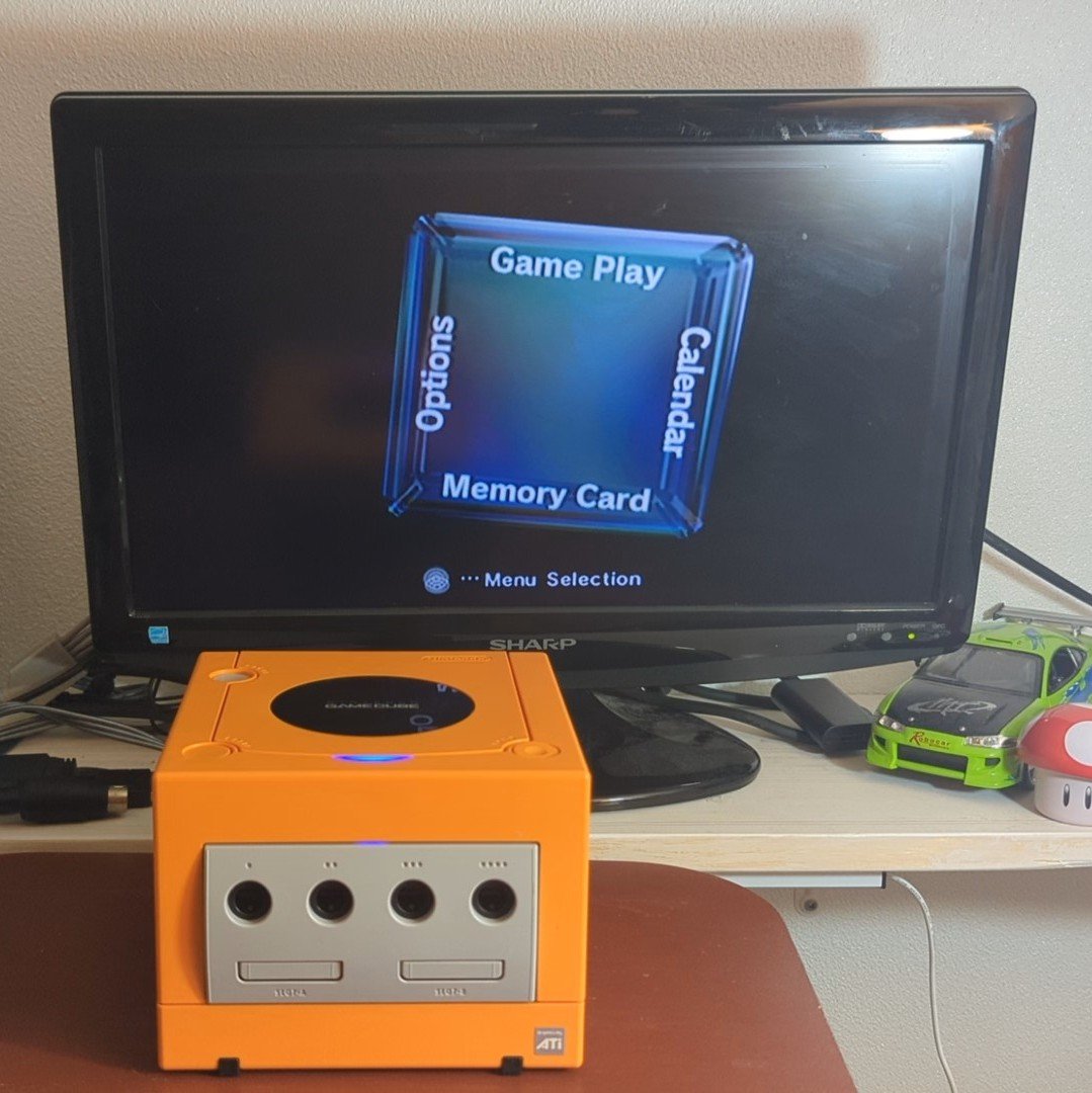 Refurbished Picoboot Modded Orange Spice GameCube, DOL-001, 64GB