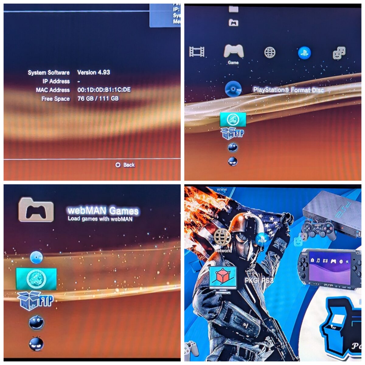 Refurbished Jailbroken PlayStation 3 Fat CECHH00, Satin Silver, Evilnat 4.93 CFW